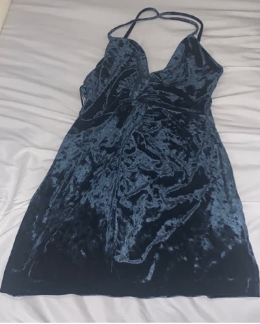 Zara Velvet Mini Dress - Image 1