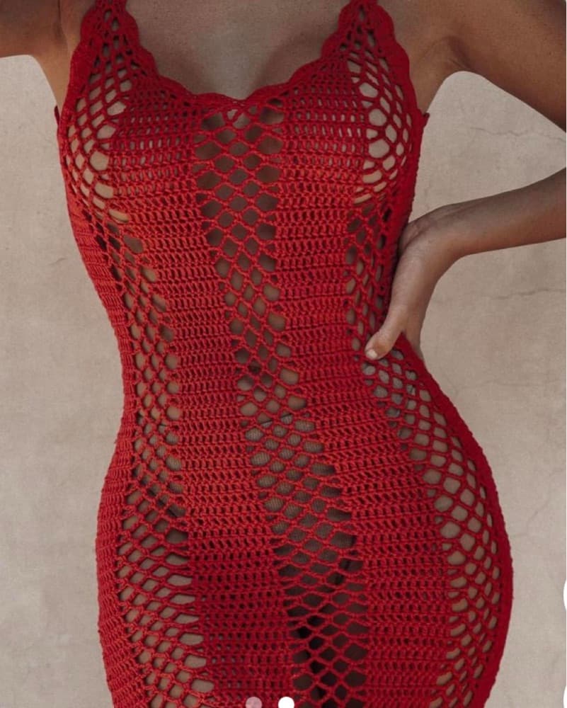Jluxlabel Red Crochet Dress - Image 2