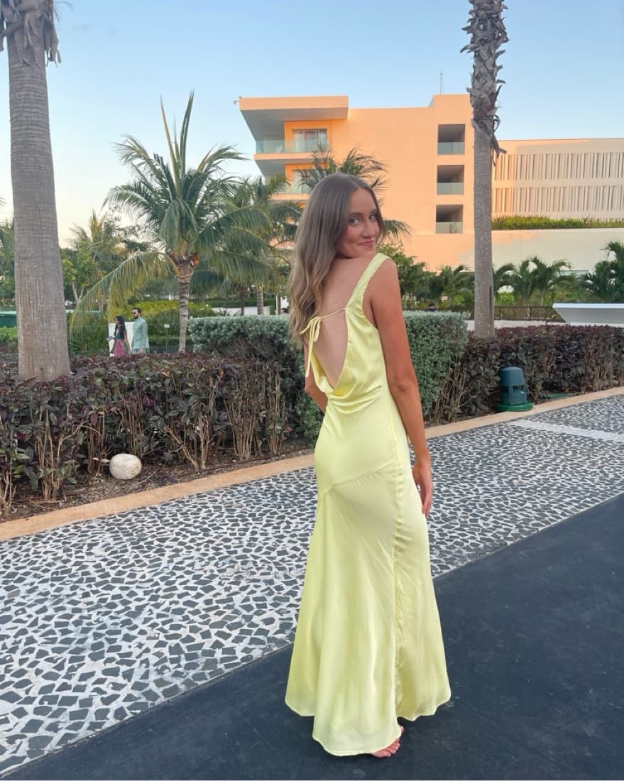Gorgeous Yellow Mermaid Gown - Image 3