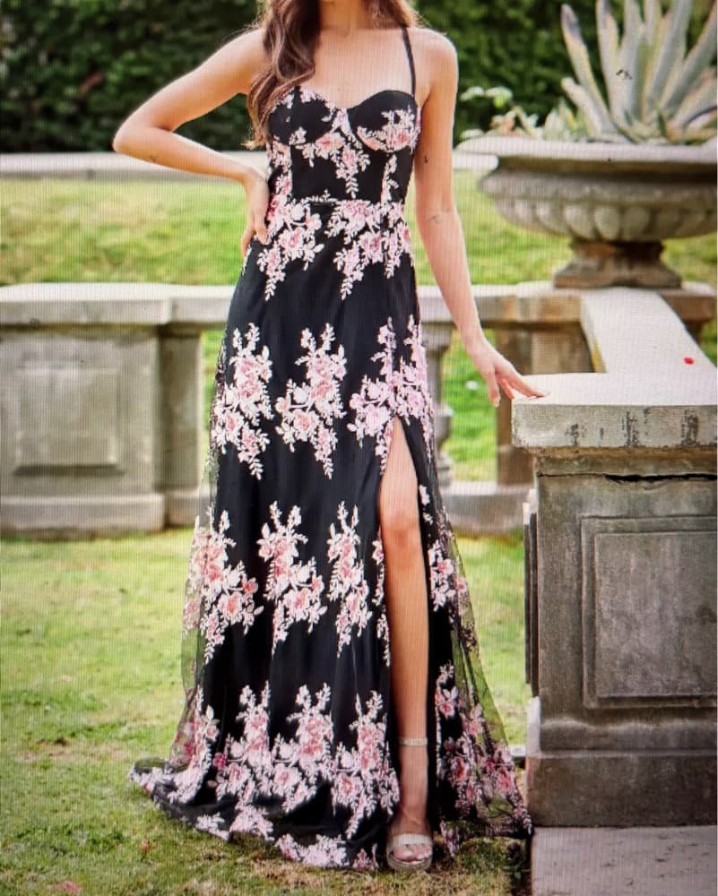 Embroidered Corset Top Gown - Image 1