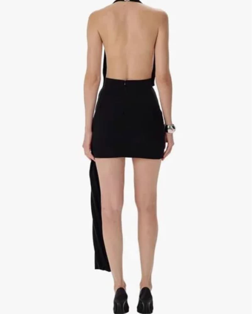 Ronny Kobo Black Sienna Mini Dress - Image 3