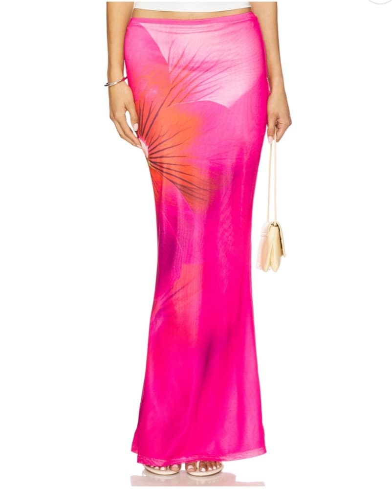 Runaway The Label Pink Floral Skirt  - Image 1