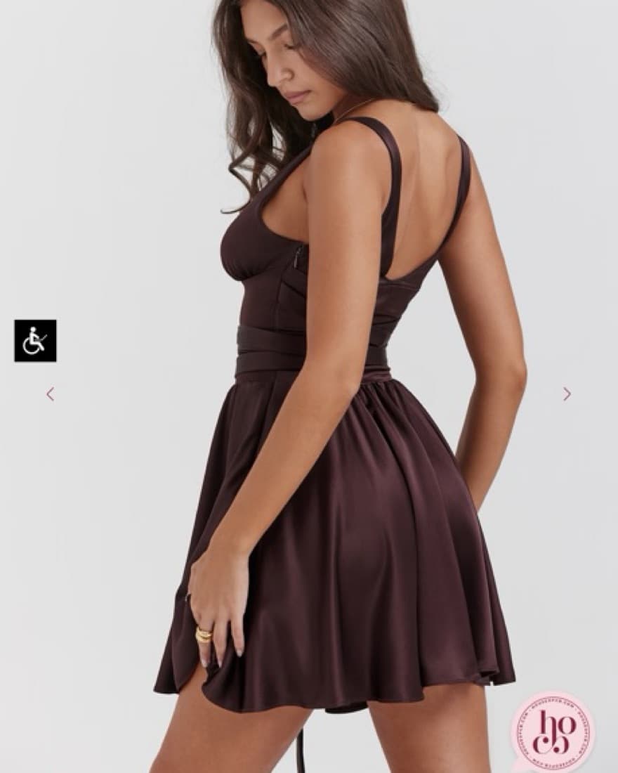House Of CB Shiema Silky Satin Dress - Image 3