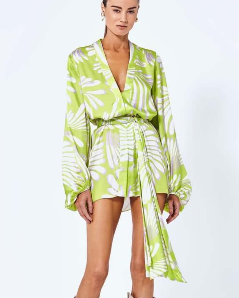Alexis Greena And White Belted Mini Dre' - Image 1