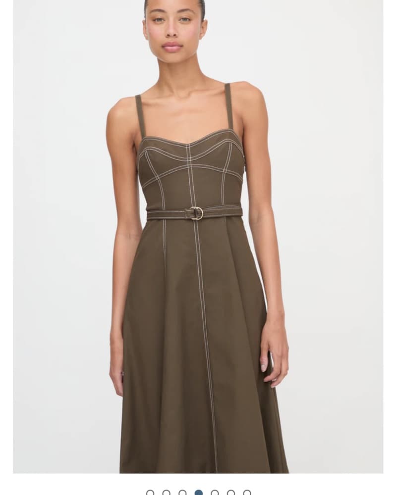 Hillhouse Fiona Dress Chocolate Twill  - Image 3
