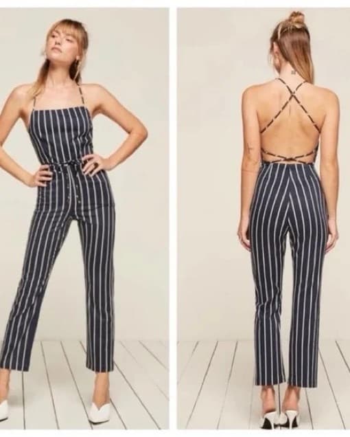 Reformation Striped Jumpsuit - Image 2