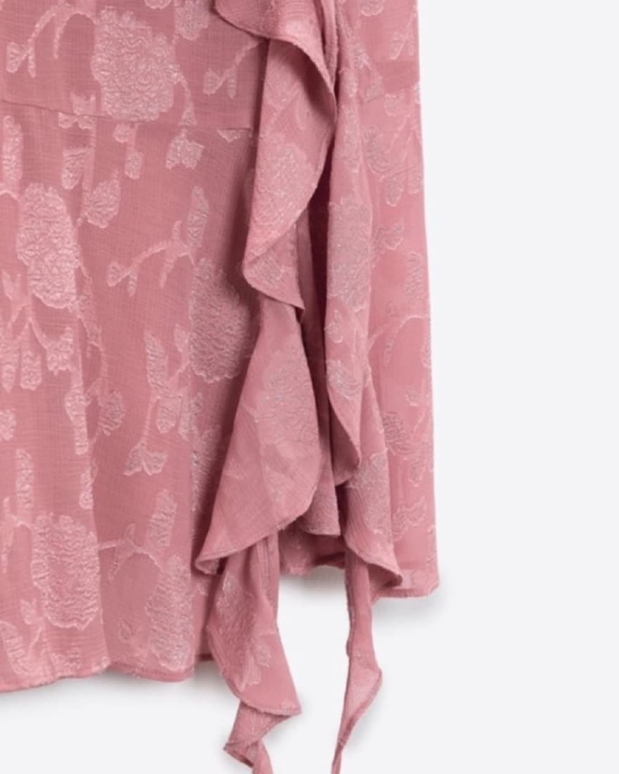 Elegant Ruffled Floral Long Dress - Image 4