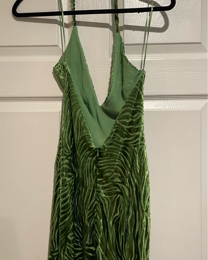 Green Zebra Print Maxi Dress - Image 4
