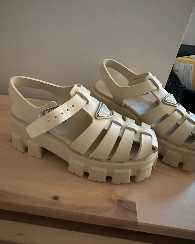 Prada Rubber Platform Sandals  - Image 2