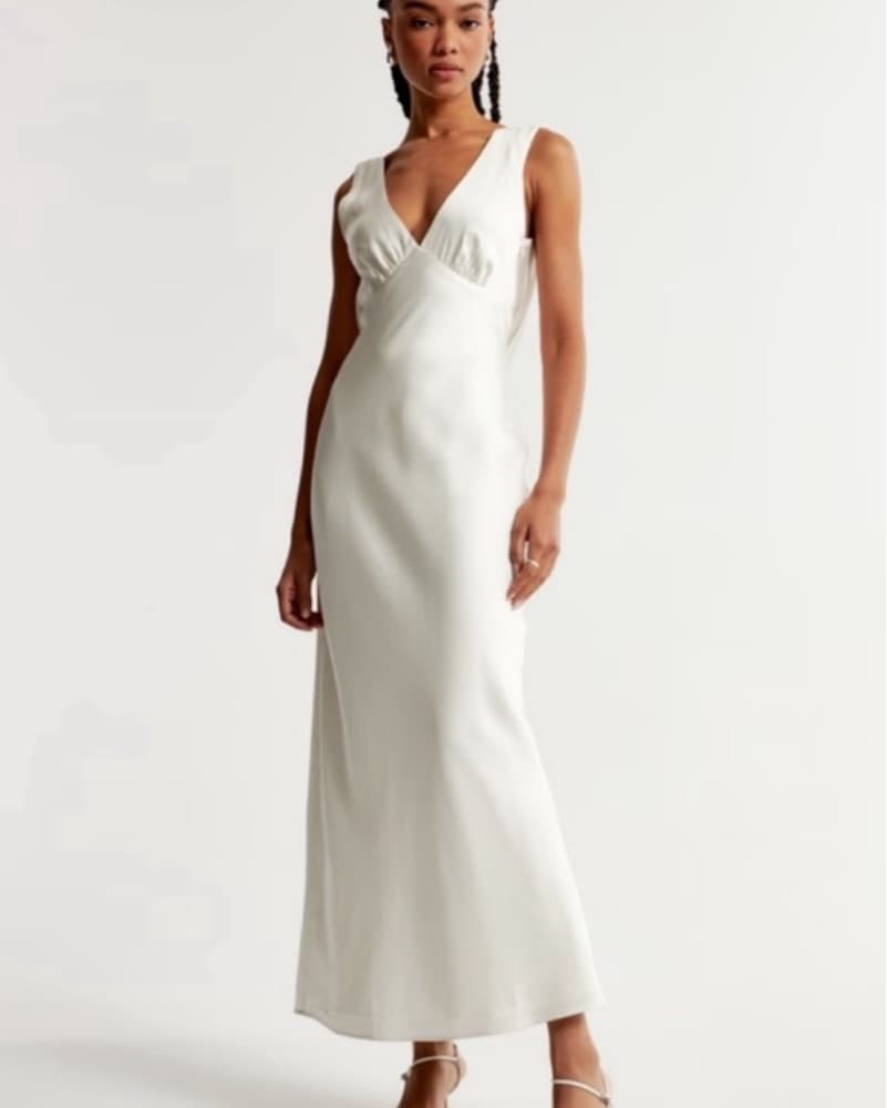 White Silk Dress - Image 1