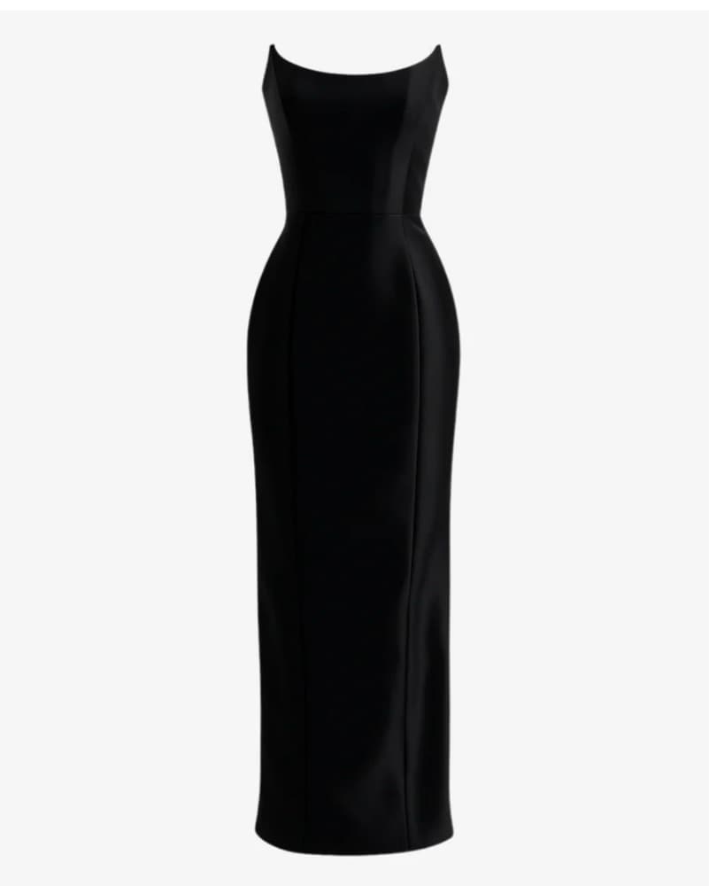Elegant Black Evening Gown - Image 1