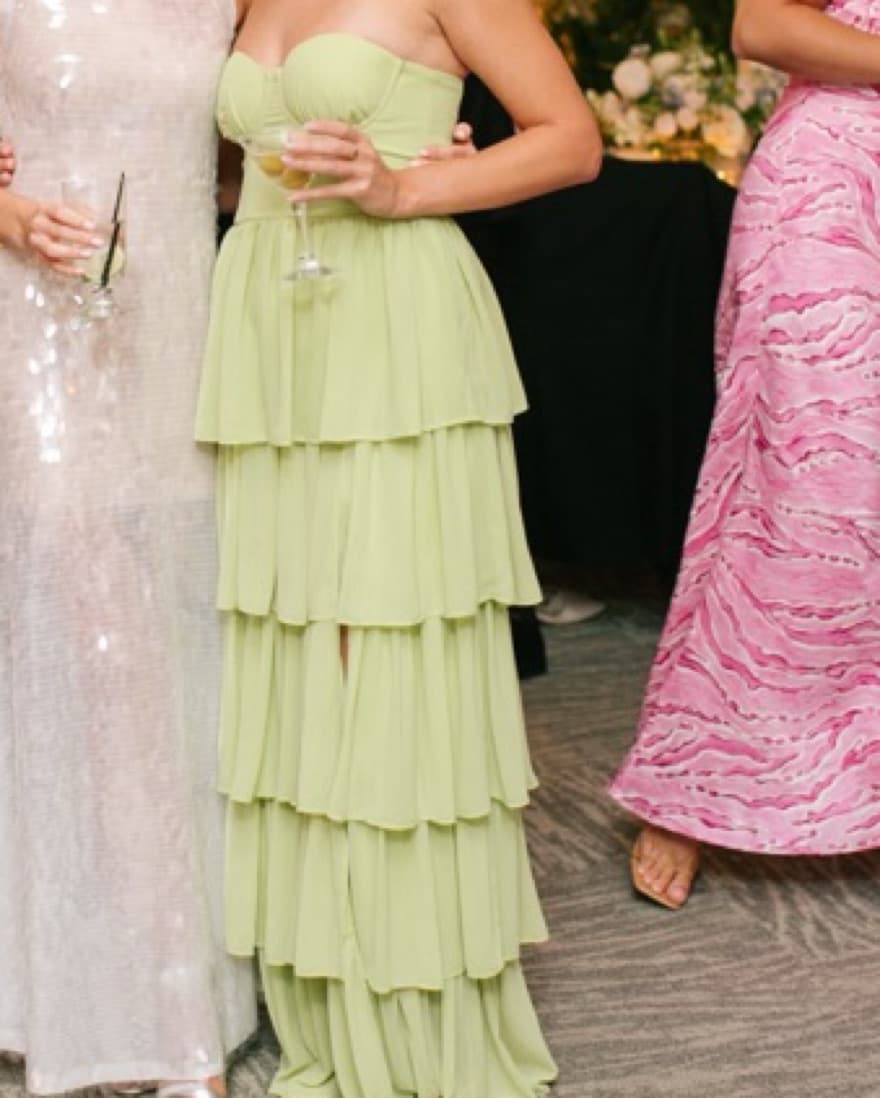 Lovers and Friends Hattie Gown in Green - Image 3