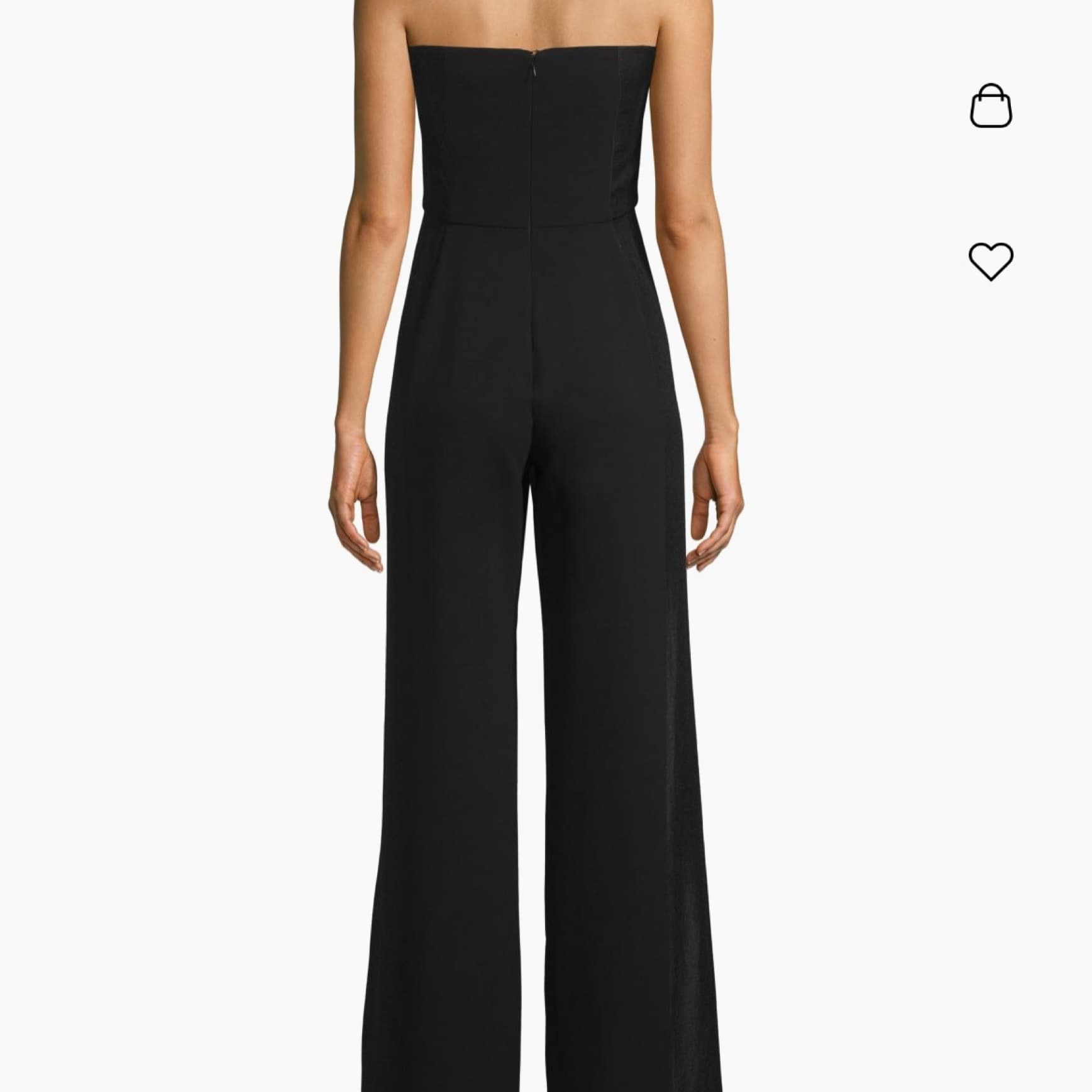Black Halo Strapless Jumpsuit - Image 2
