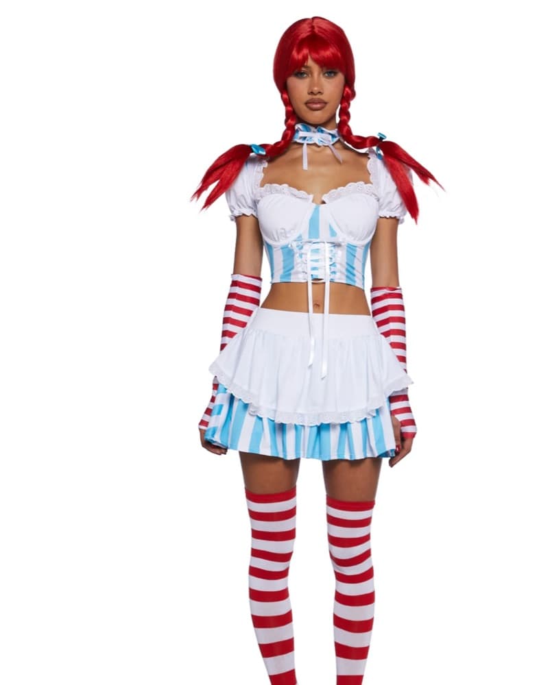 Wendy’s Fast Food Girl Costume - Image 3