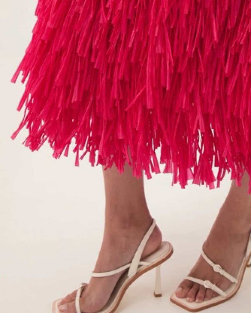 Aje Rushes Fringe Dress - Image 3