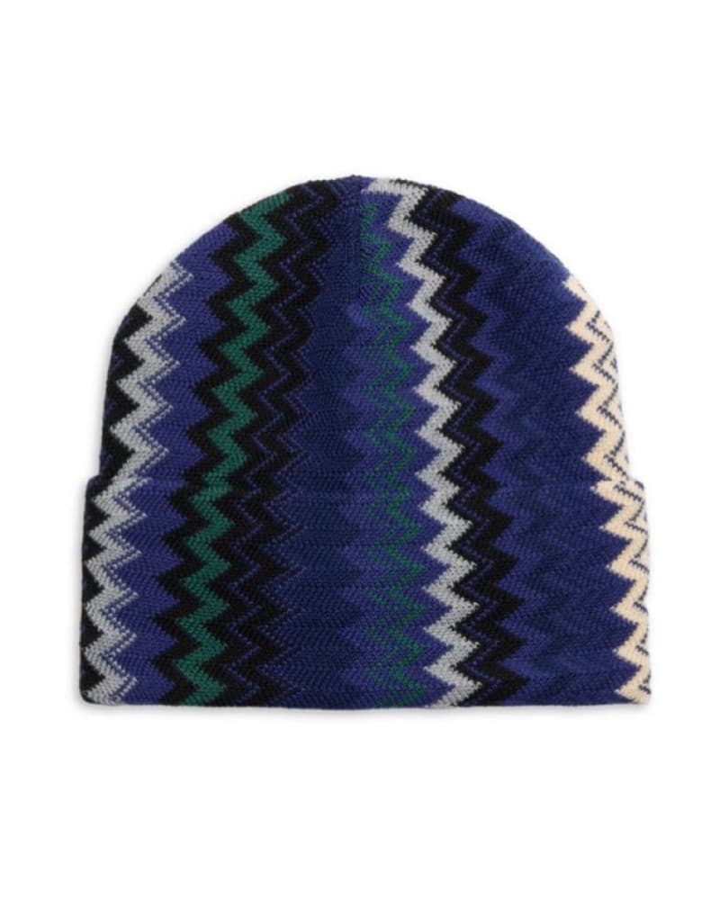 Missoni Wool Blend Zig Zag Beanie  - Image 1