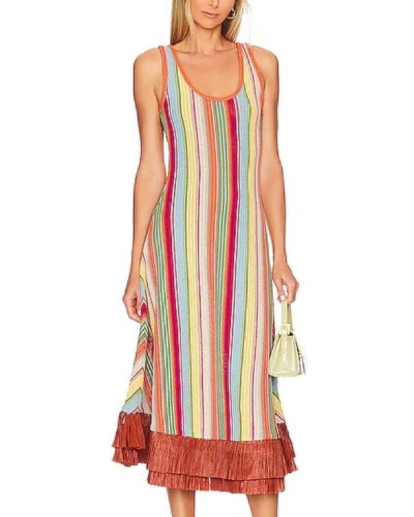 Alexis Aiko Stripe Fringe Dress - Image 3