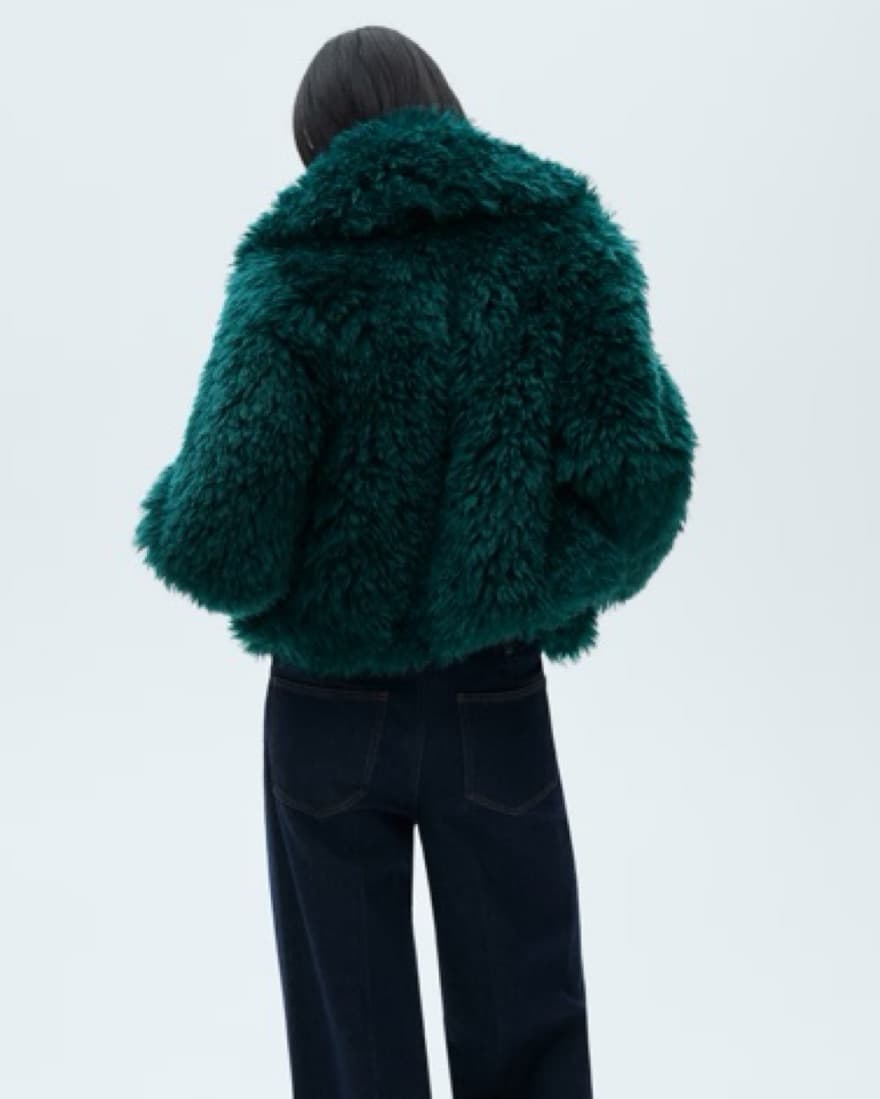 Dark Green Fur Coat - Image 5