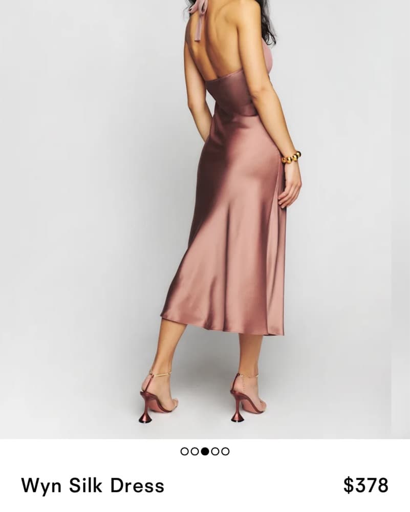 Reformation Wynn Halter Slip Dresss - Image 2