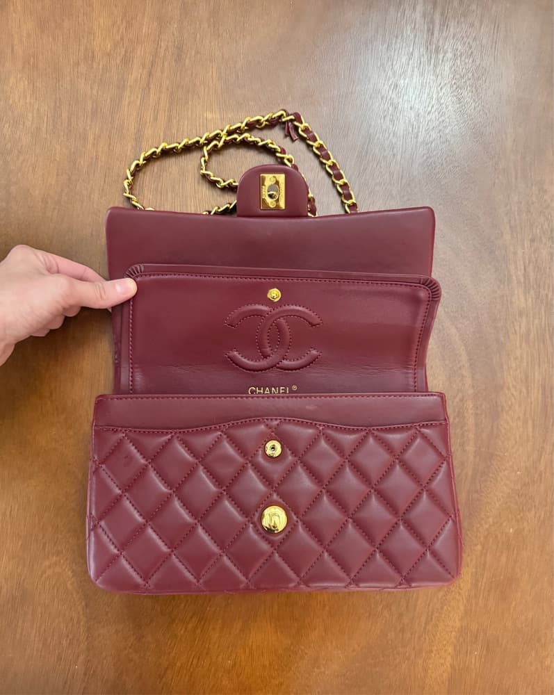 Chanel Burgundy Shoulder Bag - Image 2