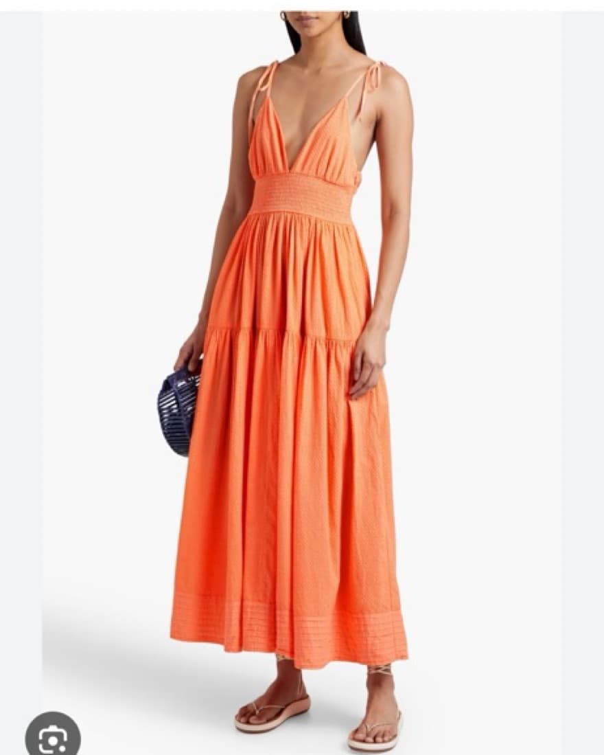 Solid And Striped Maxi Dress - Image 1