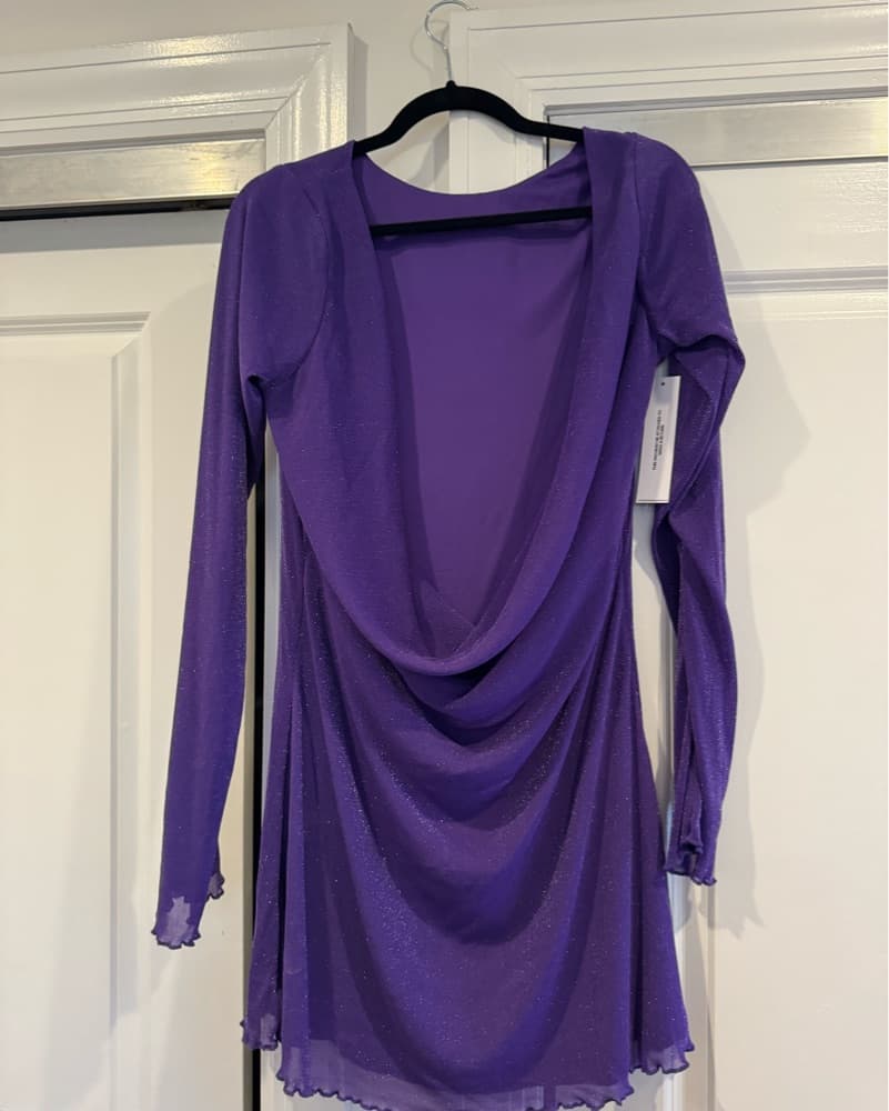Princess Polly Purple Long Sleeve Dress - Image 4
