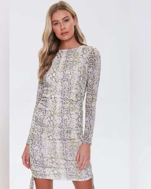 Forever21 Snake Print Mini Dress - Image 1