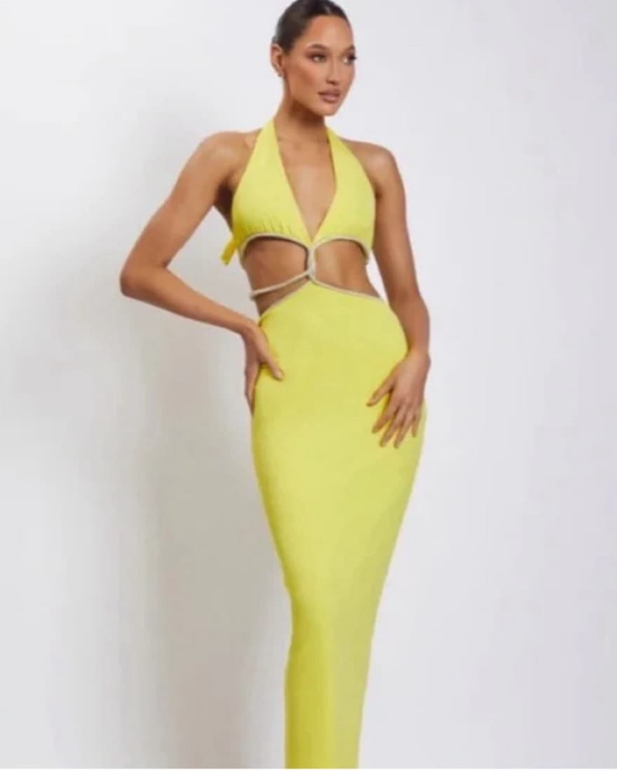 Meshki Yellow Cut Out Dress (Sold Out) - Image 1