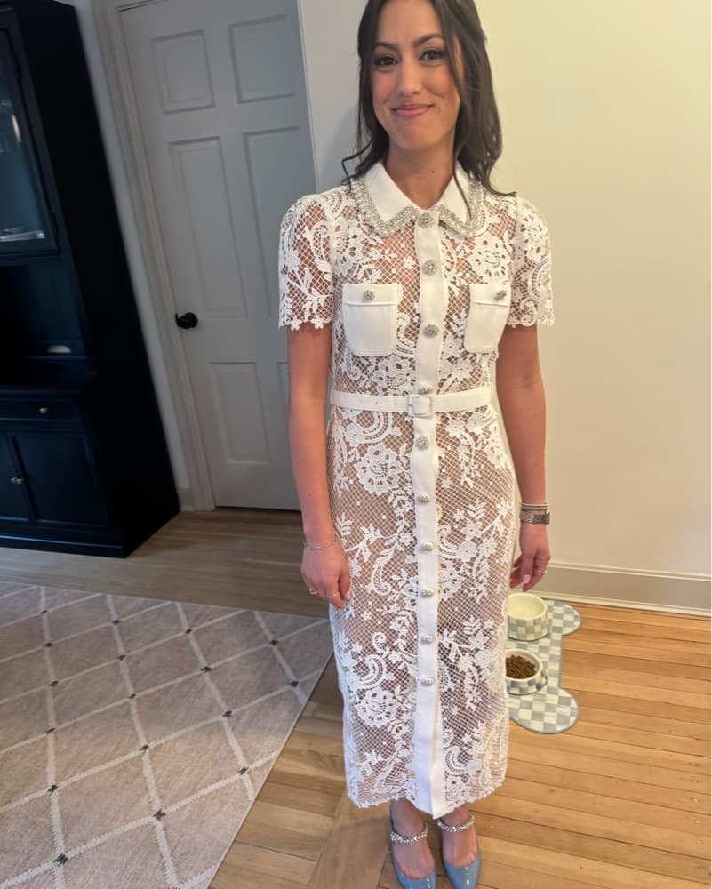 Self-Portrait Lace Midi Dress - Image 3