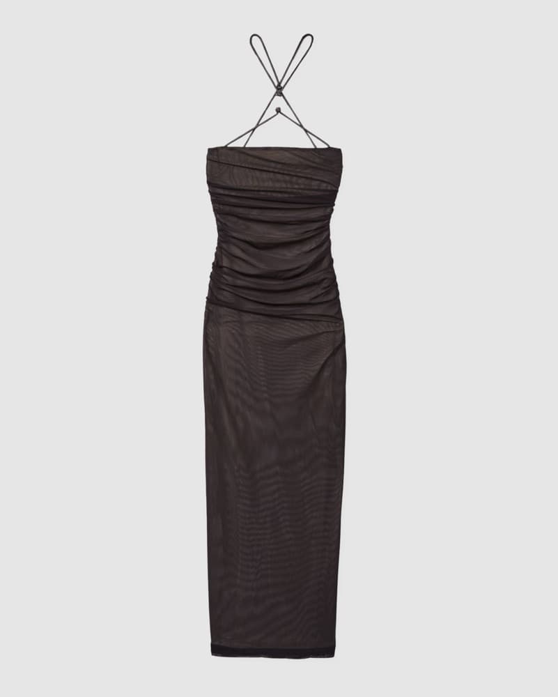 Significant Other Ruched Mesh Maxi - Image 2