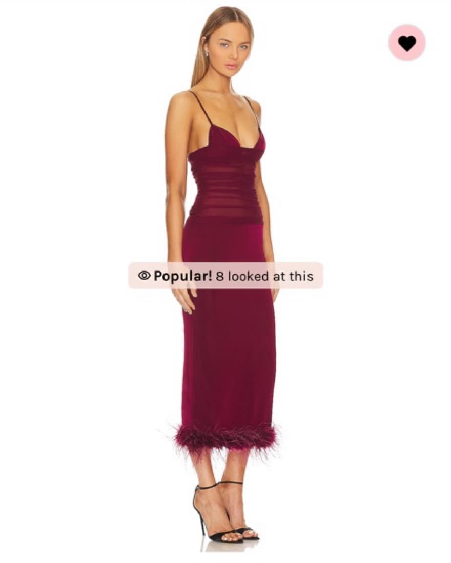 NBD - Rhiannon Oxblood Red Midi Dress - Image 2