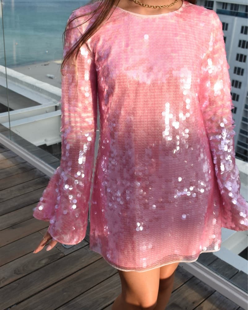 LoveShackFancy Annabella Sequin Dress - Image 3