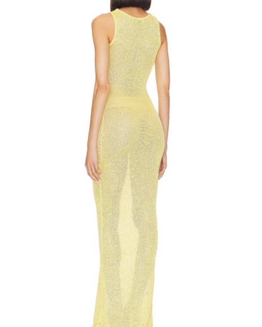 Asta Resort Yellow Sequin Dress  - Image 2