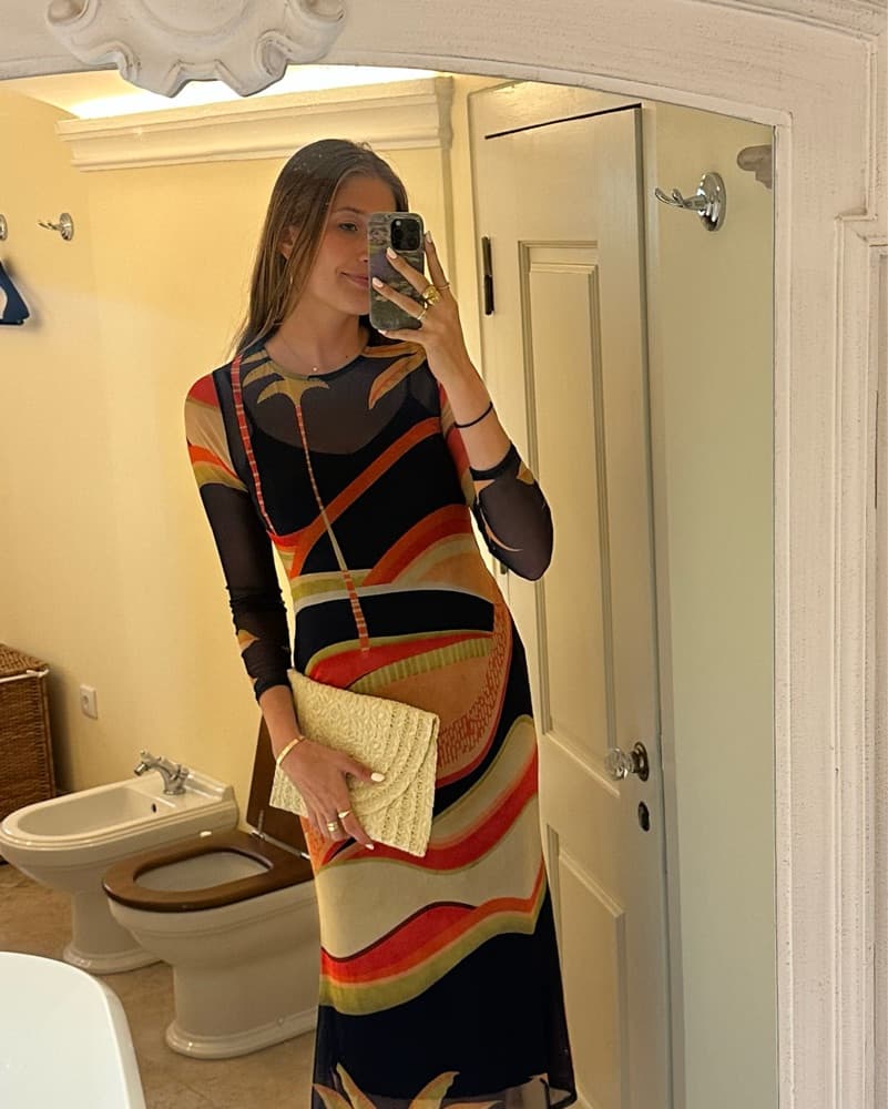Vibrant Tropical Maxi Dress - Image 1
