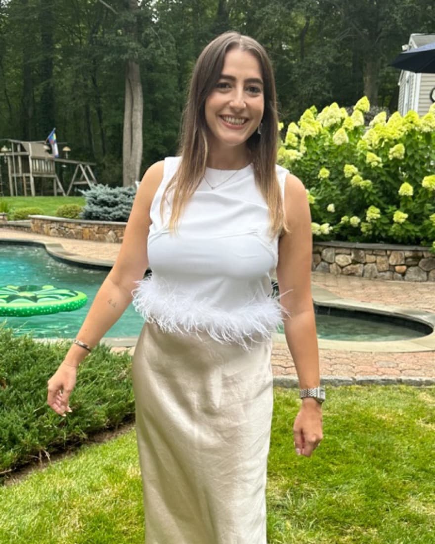 White Tank With Feathers (bridal) - Image 4