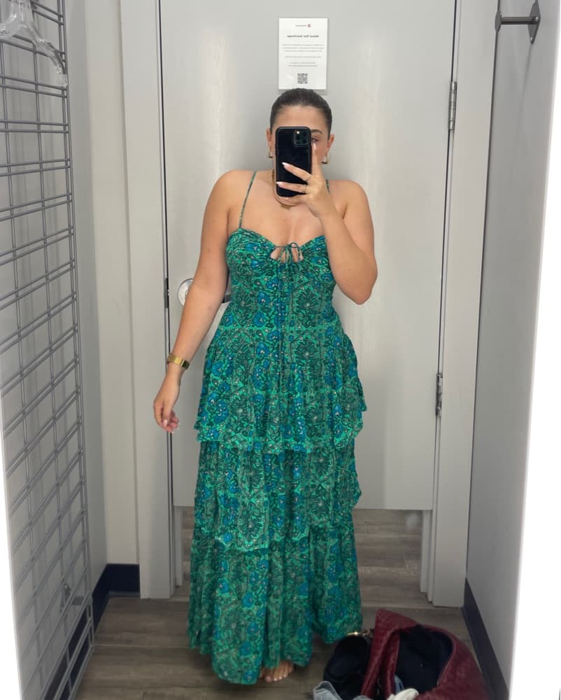 RHODE Alber tiered printed midi dress - Image 3
