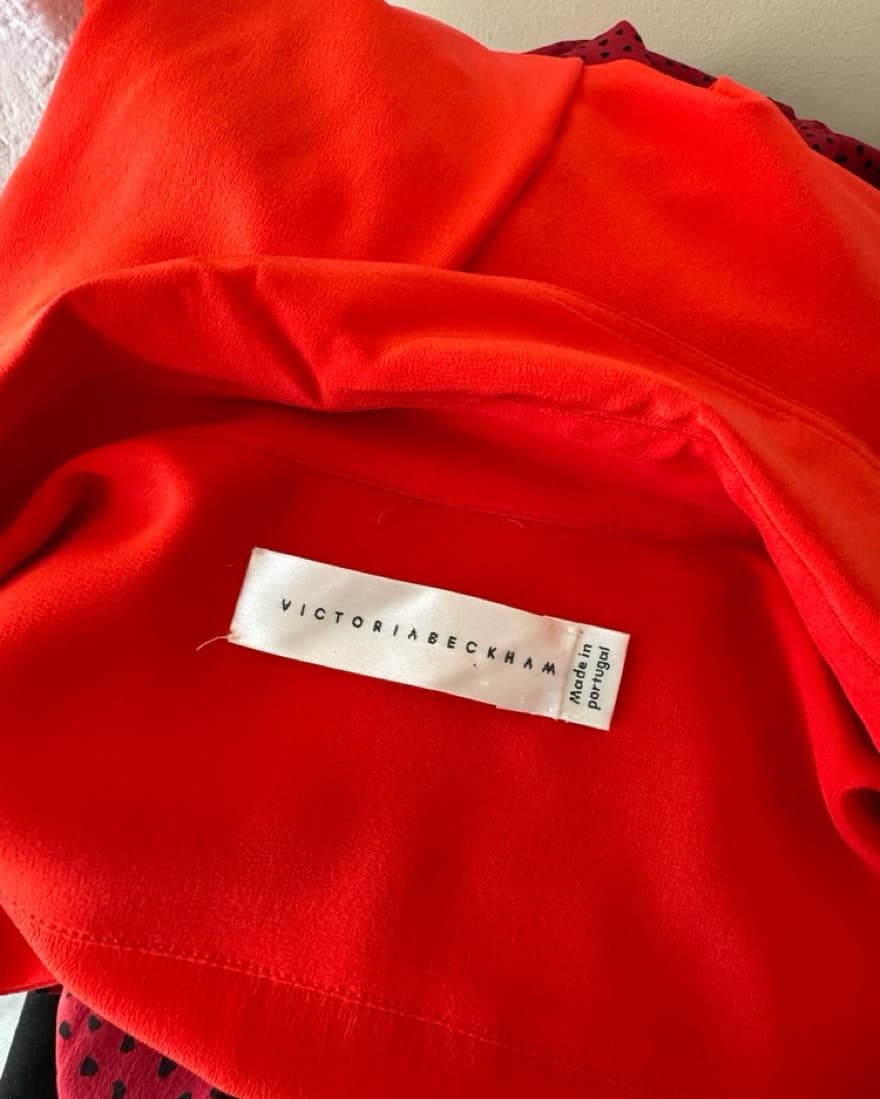 Orange Victoria Beckham Midi Dress - Image 2