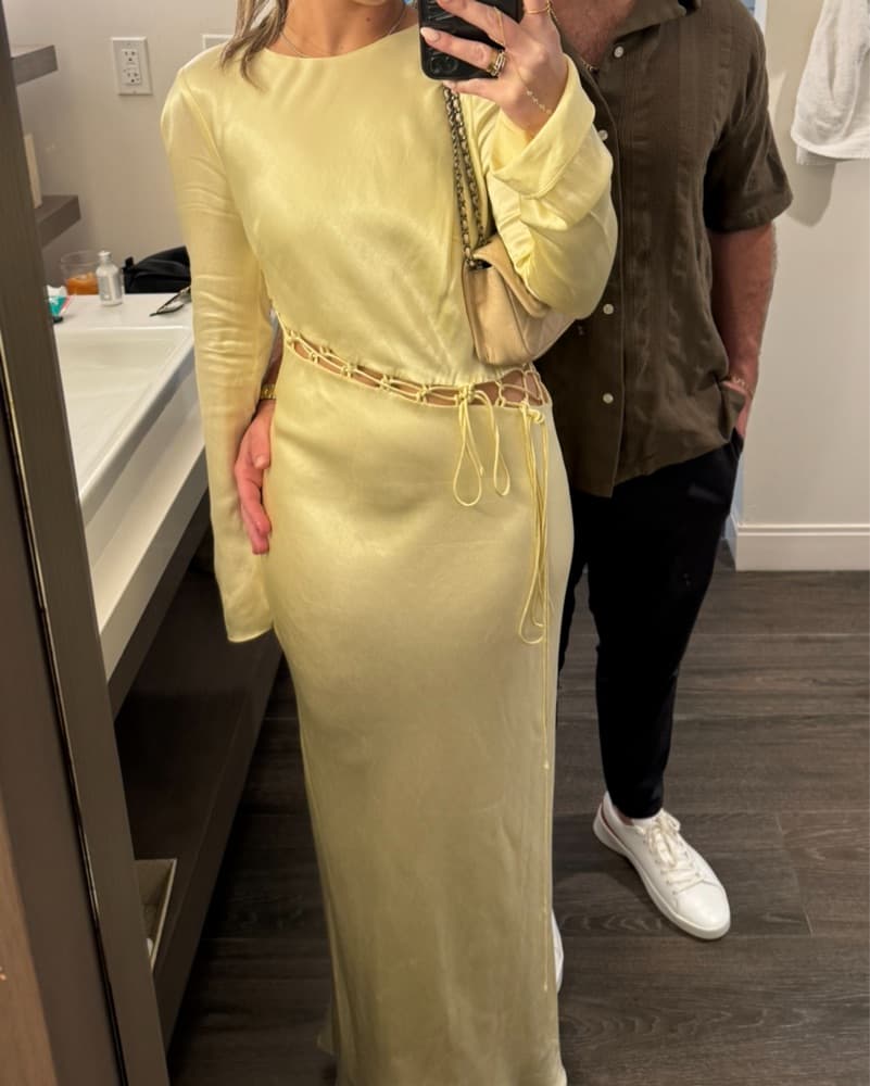 Shona Joy Lydie Asymmetrical Maxi Lemon - Image 5