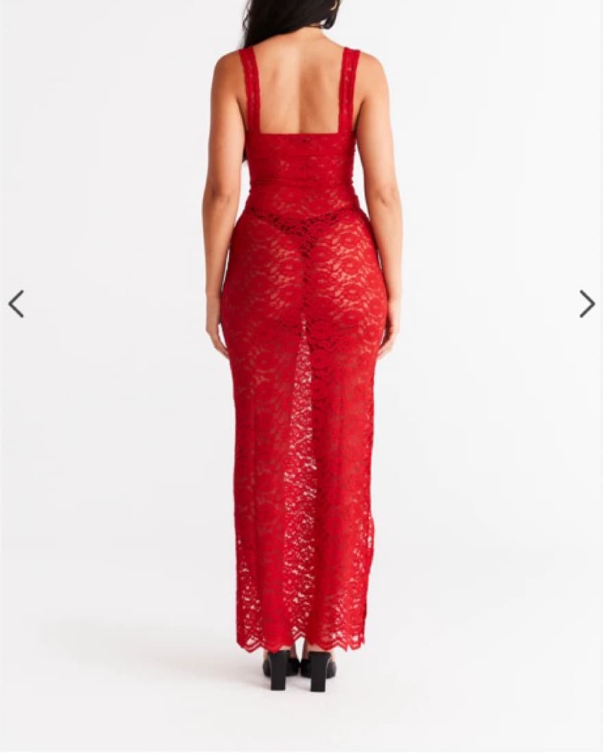 Susamusa Roya Dress - Scarlet Red - Image 4