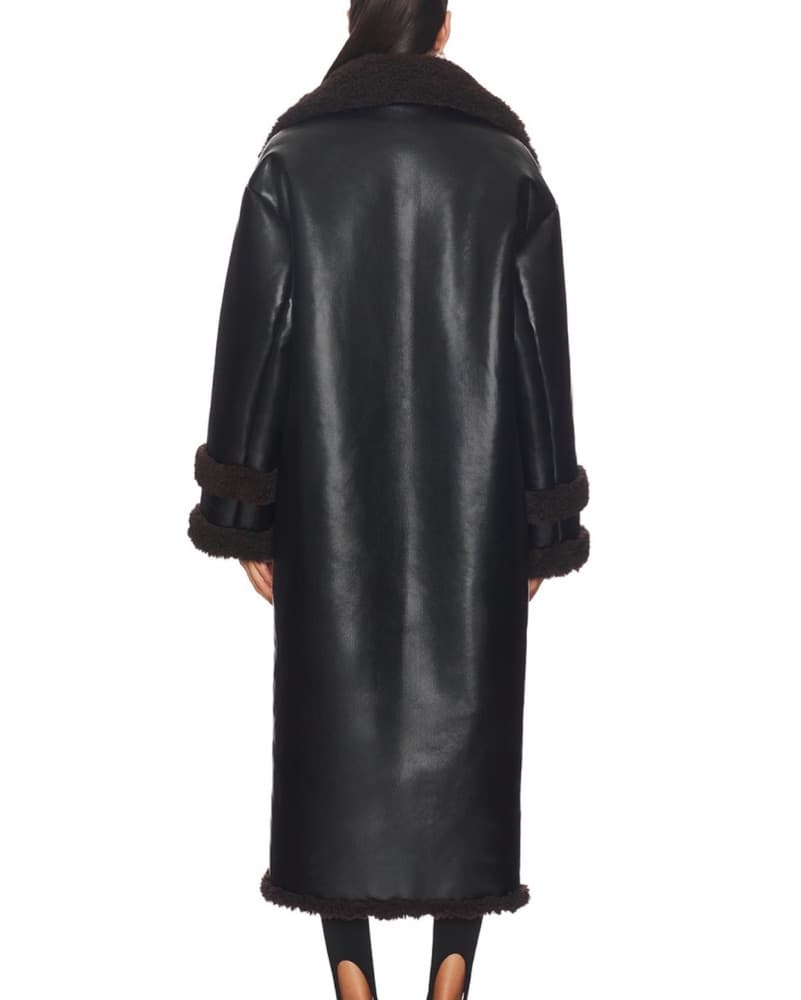 Irving Faux Leather Coat - Image 4