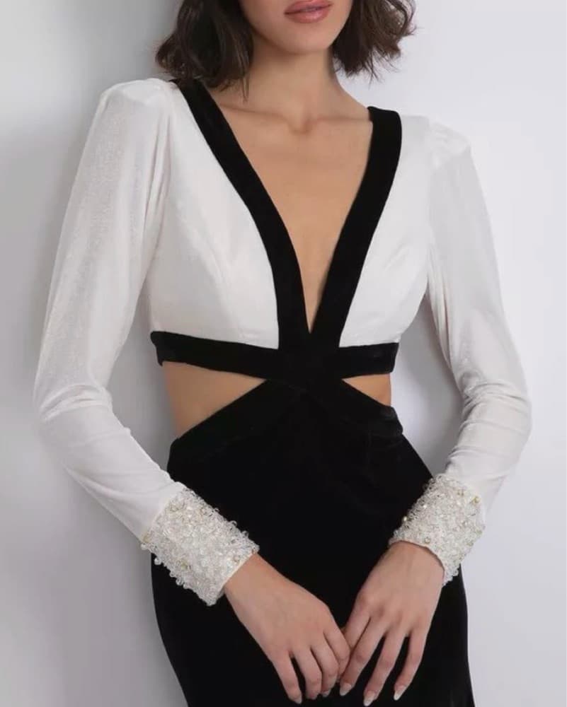 PatBo Cut-Out Velvet Maxi Dress - Image 2
