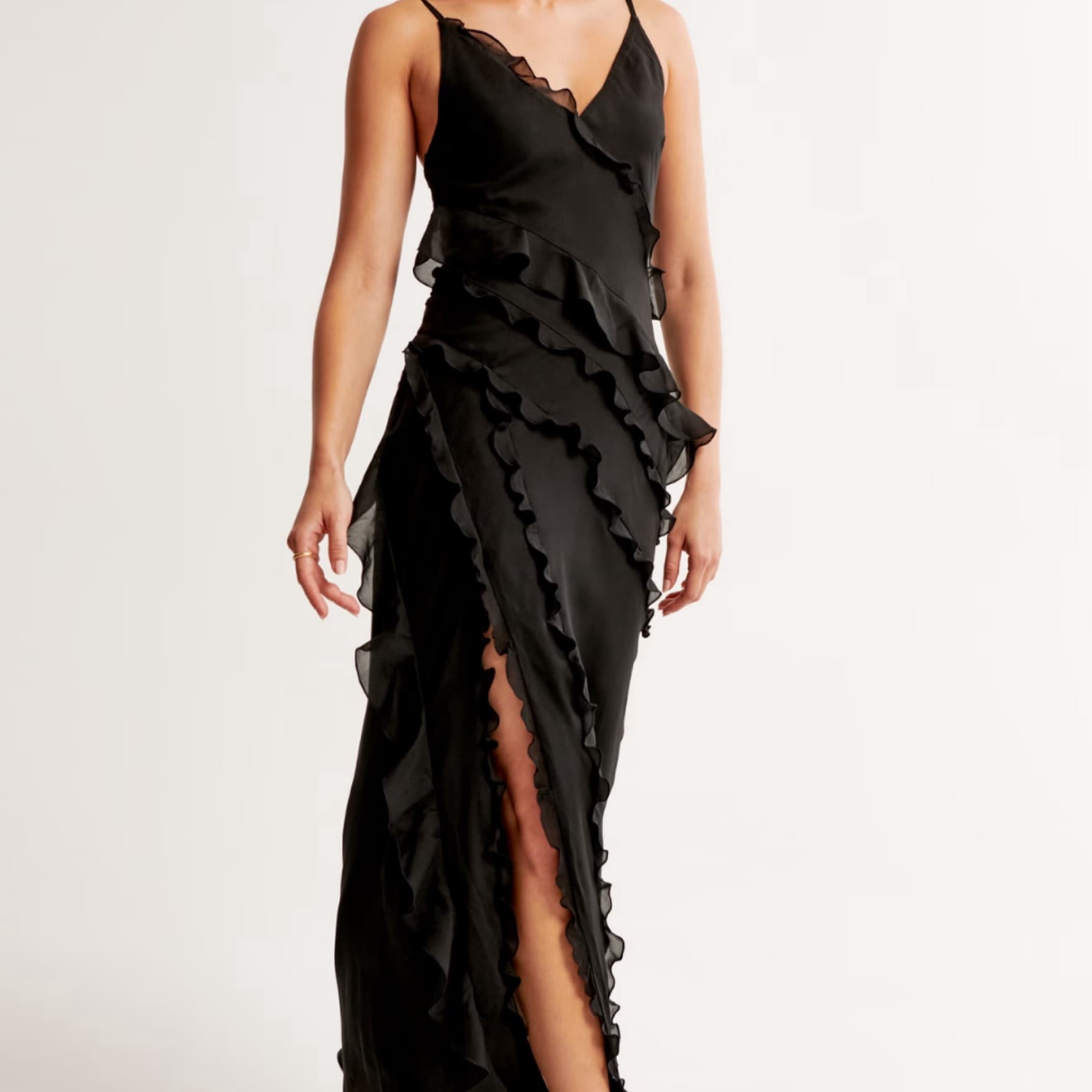 Black Ruffle Abercrombie Dress  - Image 2