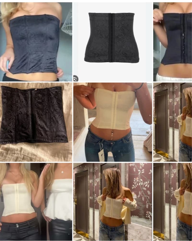 Fitted Lace Crop Top with Floral Print - Image 4