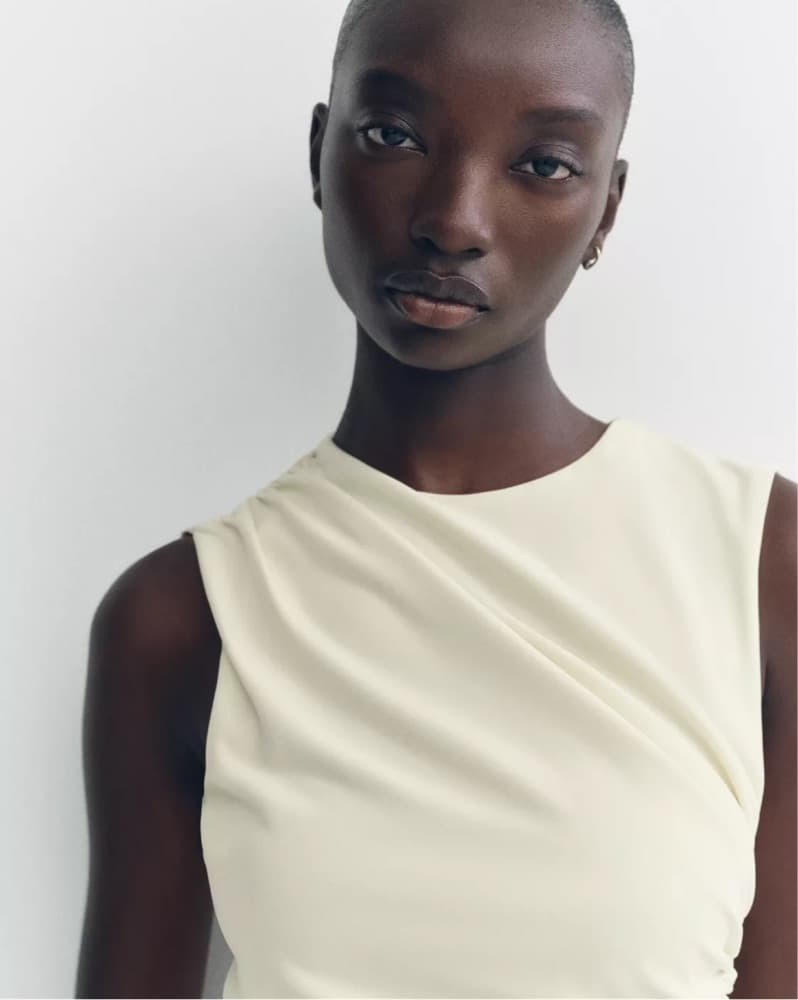 Chic Draped Dress - Image 2