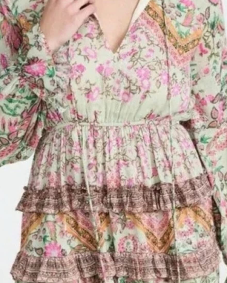 Hemant & Nandita Tassel Floral Dress - Image 5