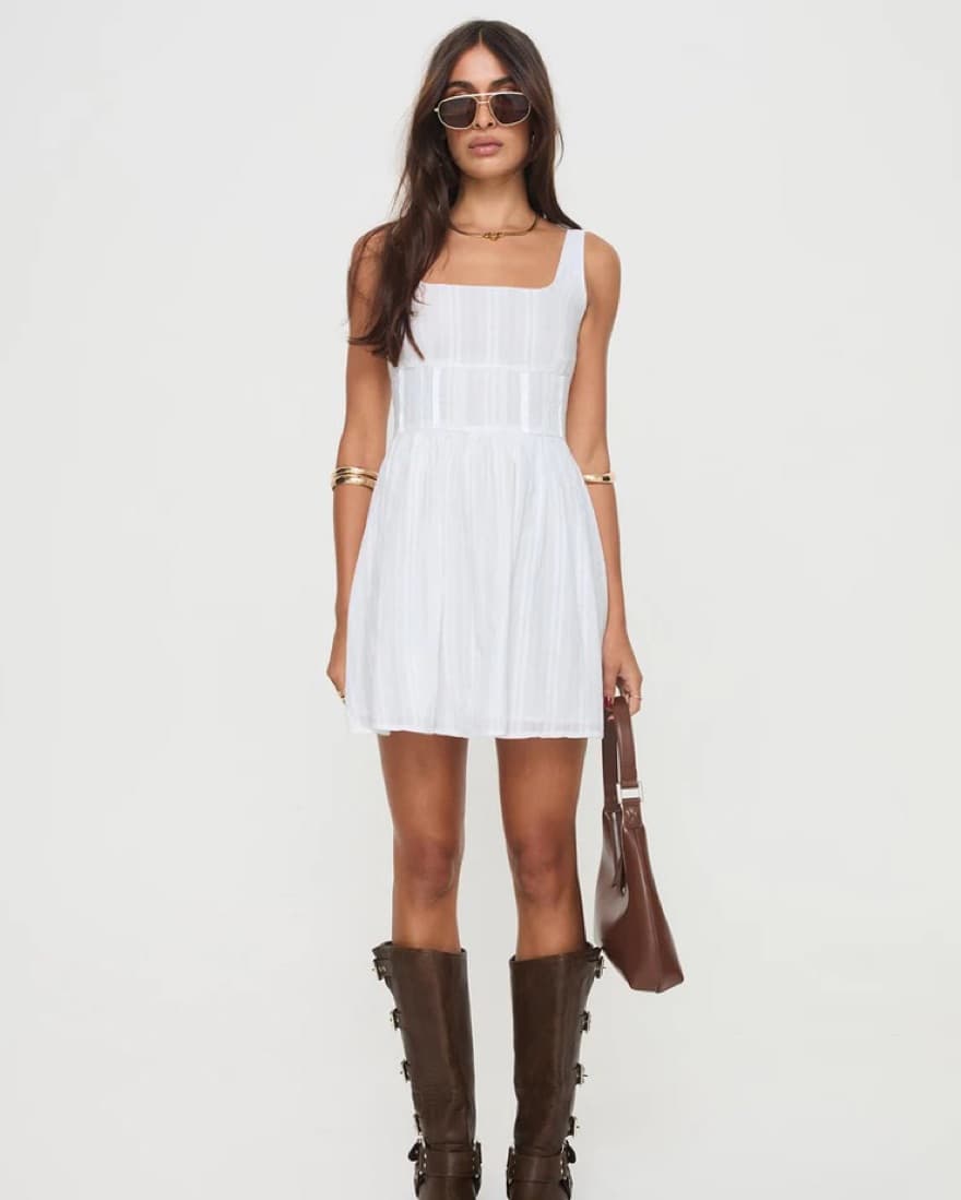 Cute White Summer Dress - Image 1