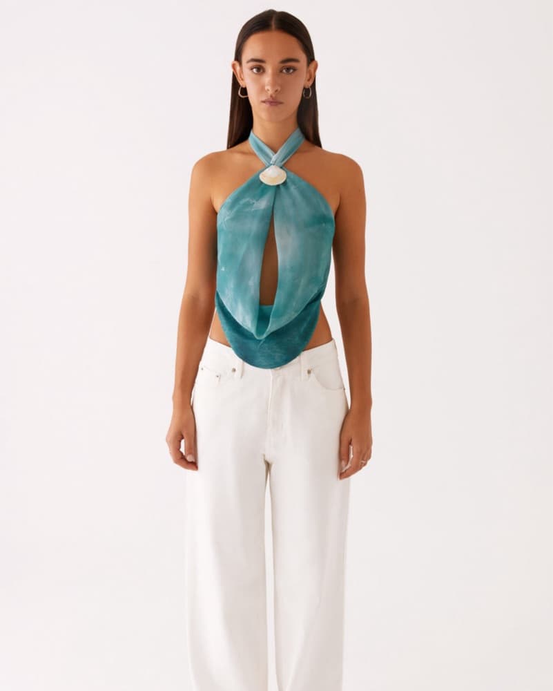 Pepper Mayo Zola Cowel Neck Shell Top - Image 5