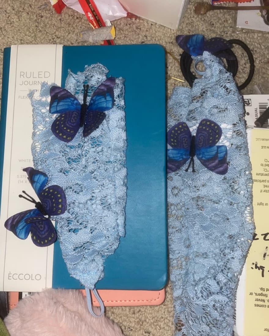 Blue Corpse Bride Gloves - Image 1