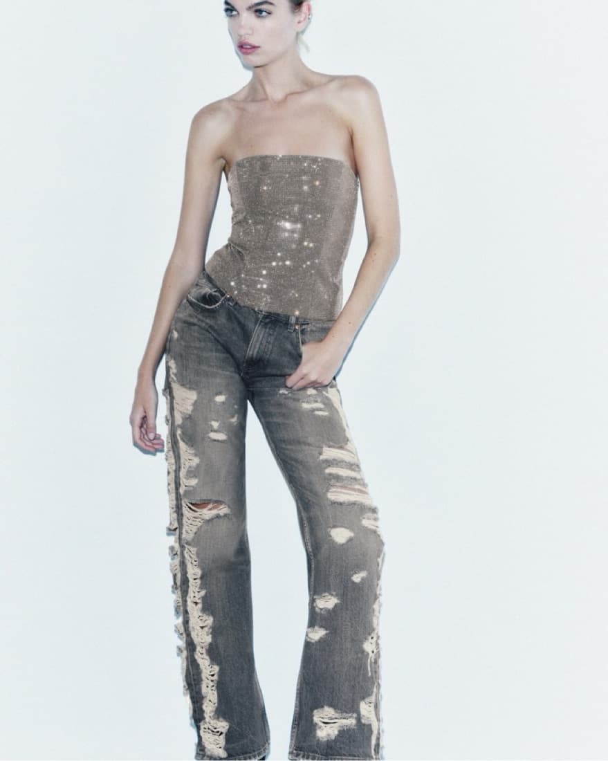 Strapless Rhinestone Top - Image 4