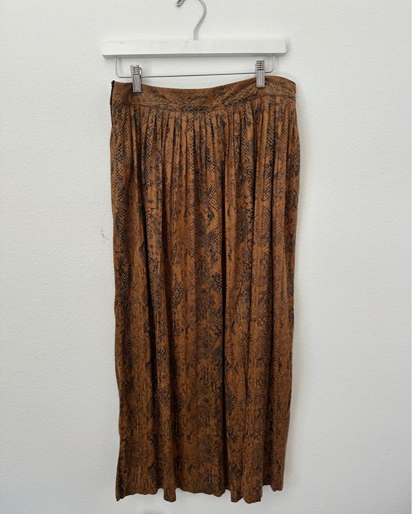 Zara Faux Suede snake print Max skirt - Image 3